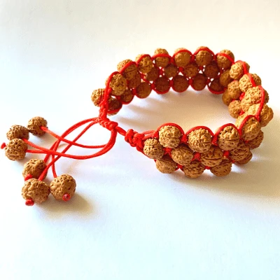 5 Face Rudraksh Arm Bracelet in Thread - Image 3