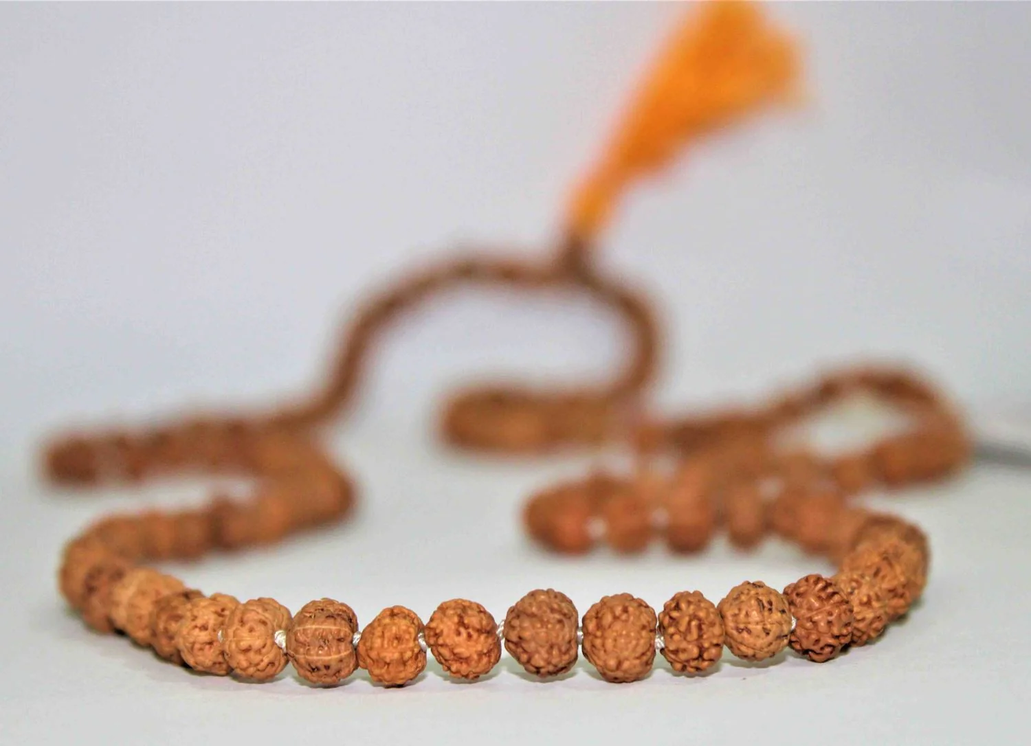 Natural 7 Mukhi Rudraksh Mala -Indonesian Origin (108+1) Beads - Image 3