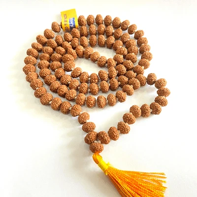 Natural 8 Mukhi Rudraksh Mala (108 + 1 Beads - Indonesian)